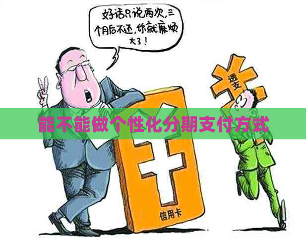 能不能做个性化分期支付方式