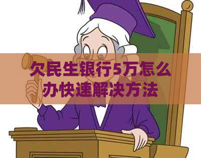 欠民生银行5万怎么办快速解决方法