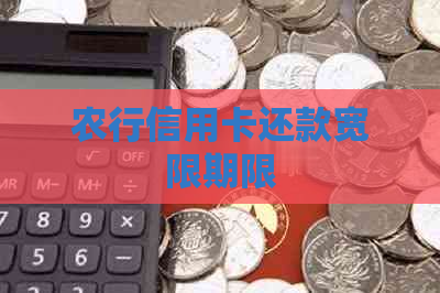 农行信用卡还款宽限期限