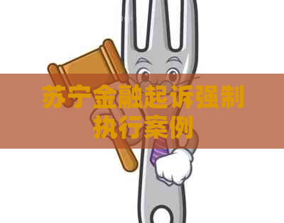 苏宁金融起诉强制执行案例