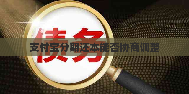 支付宝分期还本能否协商调整