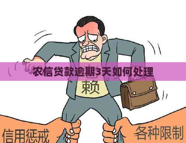 农信贷款逾期3天如何处理