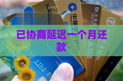 已协商延迟一个月还款