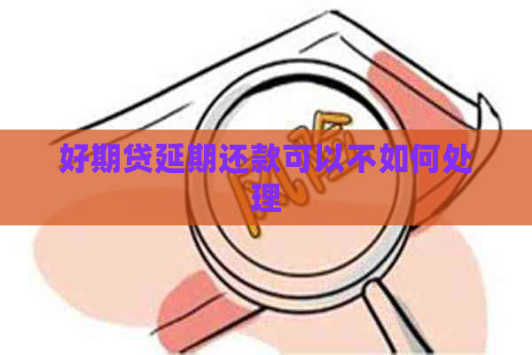 好期贷延期还款可以不如何处理