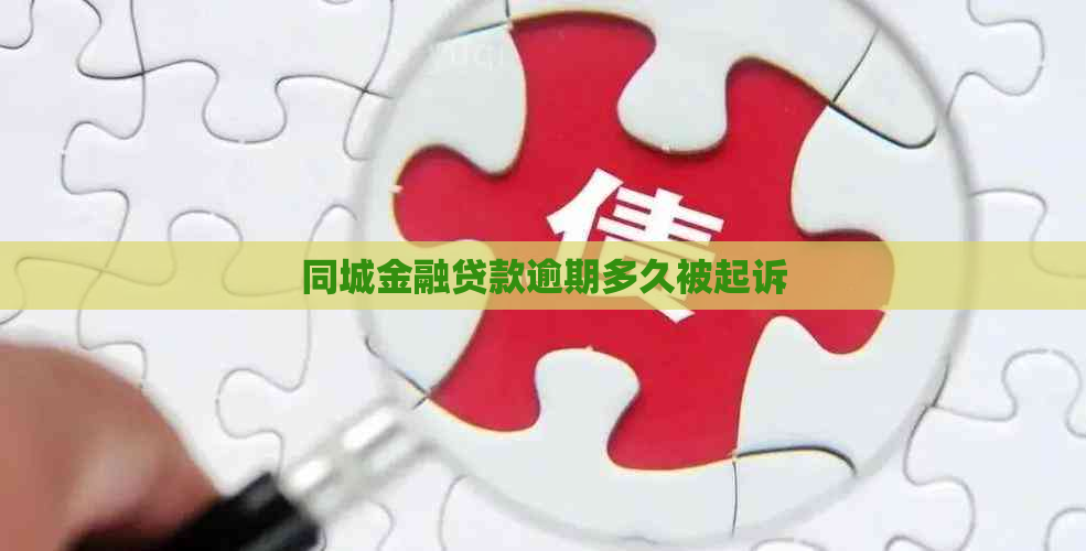 同城金融贷款逾期多久被起诉