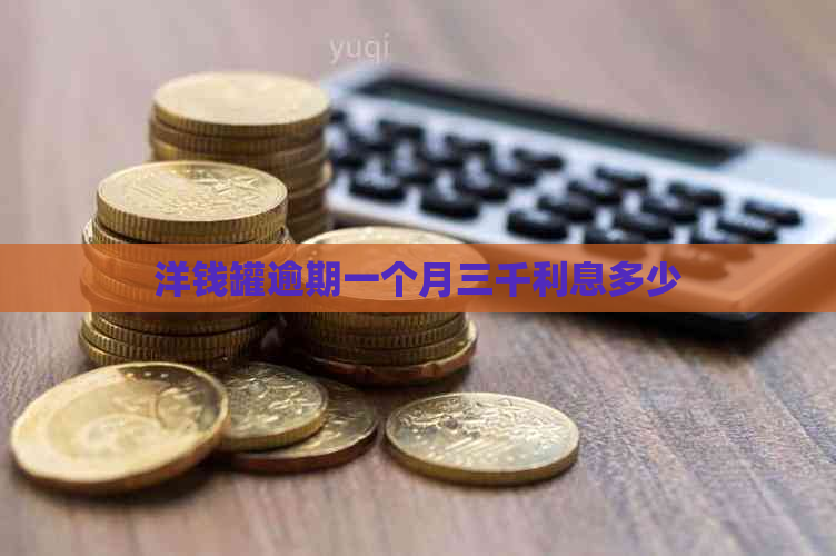 洋钱罐逾期一个月三千利息多少