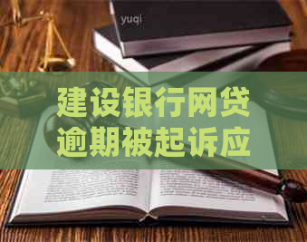 建设银行网贷逾期被起诉应该怎么处理