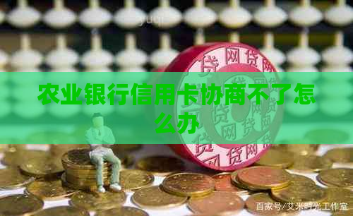 农业银行信用卡协商不了怎么办