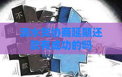 滴水贷协商延期还款有成功的吗