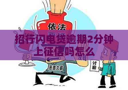 招行闪电贷逾期2分钟上吗怎么