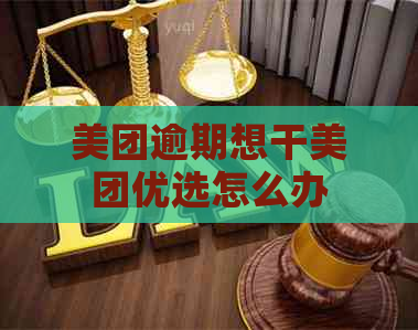 美团逾期想干美团优选怎么办
