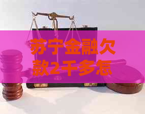 苏宁金融欠款2千多怎么办
