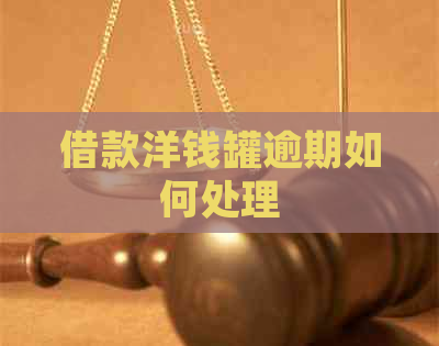 借款洋钱罐逾期如何处理