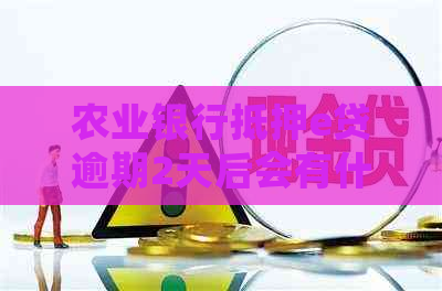 农业银行抵押e贷逾期2天后会有什么后果