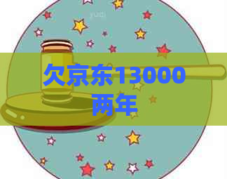 欠京东13000两年