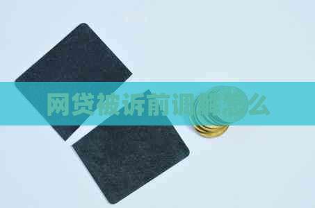 网贷被诉前调解怎么