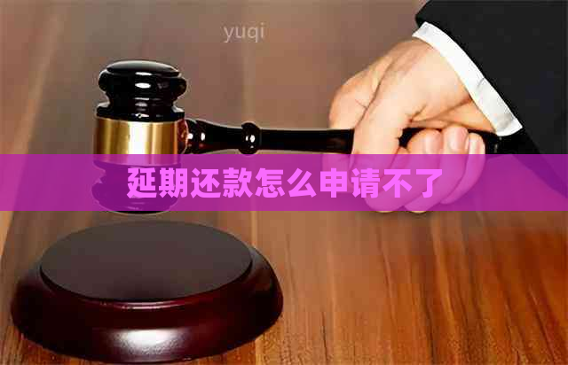延期还款怎么申请不了