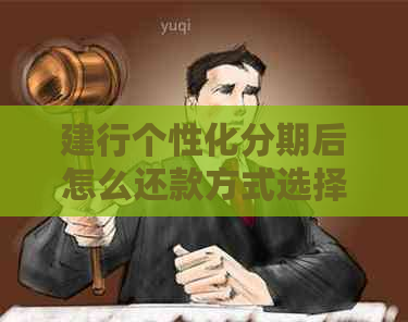 建行个性化分期后怎么还款方式选择