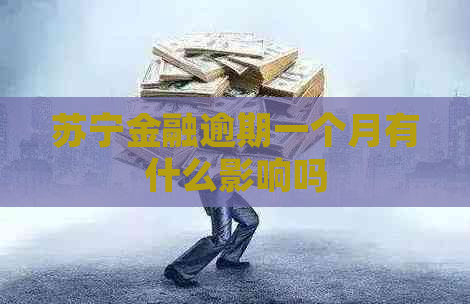 苏宁金融逾期一个月有什么影响吗