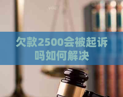欠款2500会被起诉吗如何解决