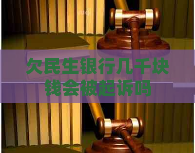 欠民生银行几千块钱会被起诉吗