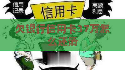 欠银行信用卡37万怎么还清