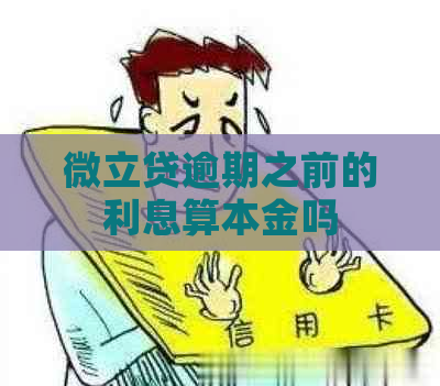 微立贷逾期之前的利息算本金吗