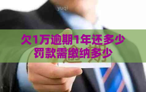 欠1万逾期1年还多少罚款需缴纳多少