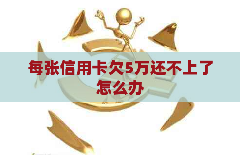 每张信用卡欠5万还不上了怎么办