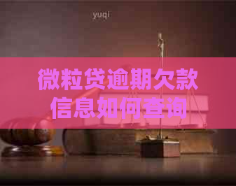 微粒贷逾期欠款信息如何查询