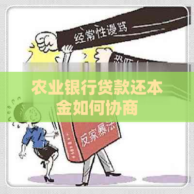 农业银行贷款还本金如何协商