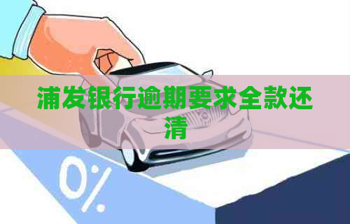 浦发银行逾期要求全款还清