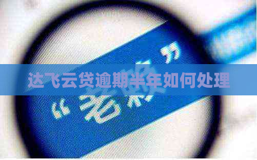 达飞云贷逾期半年如何处理