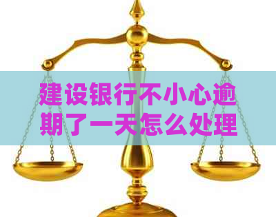 建设银行不小心逾期了一天怎么处理