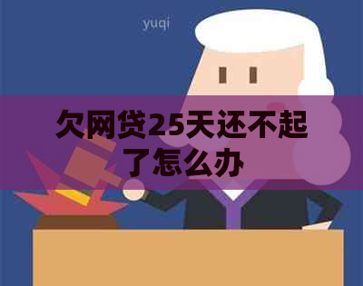 欠网贷25天还不起了怎么办