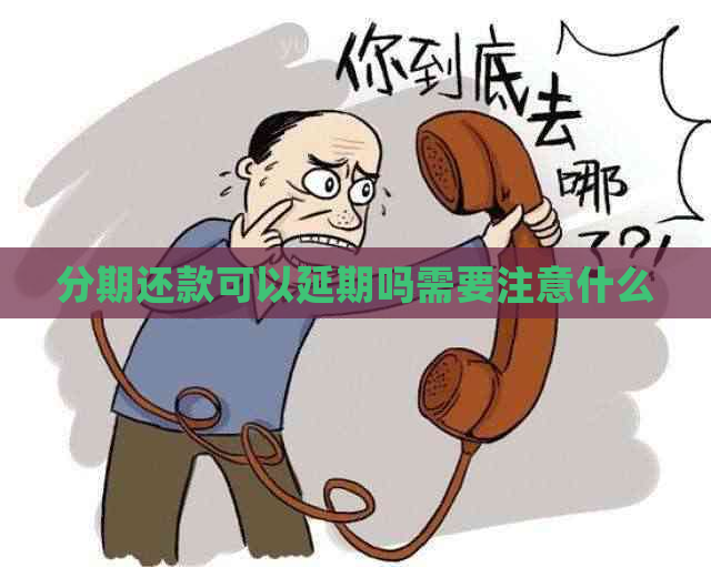 分期还款可以延期吗需要注意什么