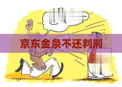京东金条不还判刑