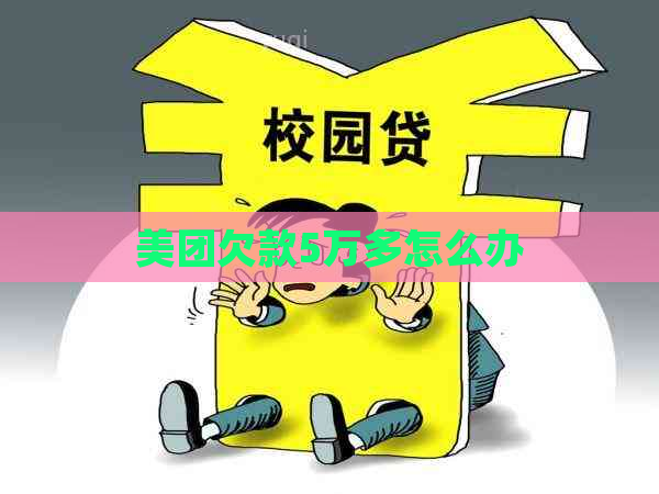 美团欠款5万多怎么办