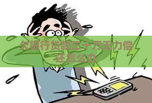 欠银行贷款三十万无力偿还怎么办
