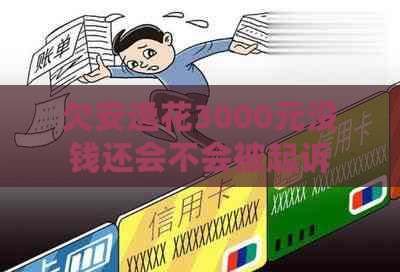 欠安逸花3000元没钱还会不会被起诉
