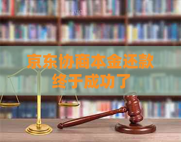京东协商本金还款终于成功了