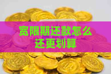 宽限期还款怎么还更划算