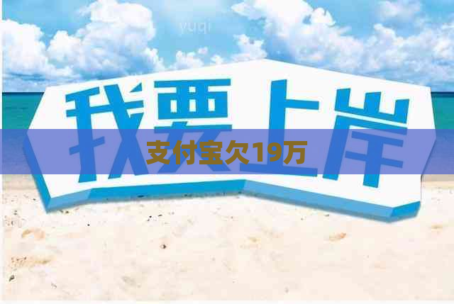 支付宝欠19万