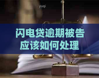 闪电贷逾期被告应该如何处理