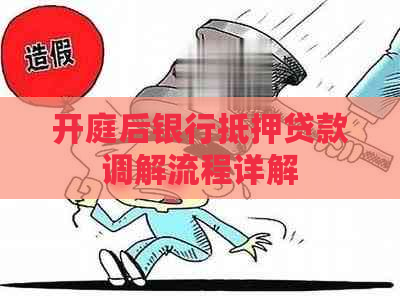 开庭后银行抵押贷款调解流程详解