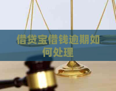 借贷宝借钱逾期如何处理