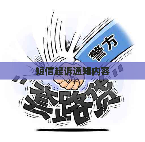 短信起诉通知内容