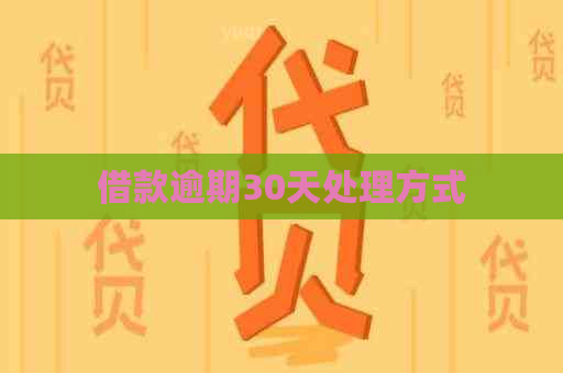 借款逾期30天处理方式