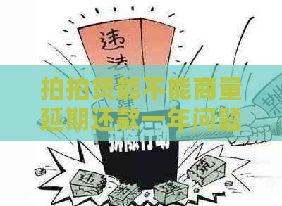 能不能商量延期还款一年问题解决方案