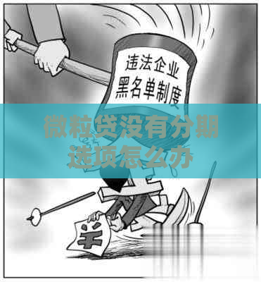 微粒贷没有分期选项怎么办